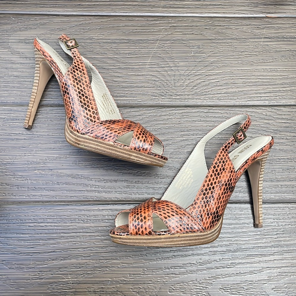 Colin Stuart Peep Toe Slingbacks Size 10